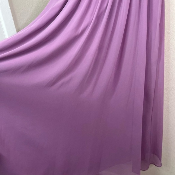 Azazie Women's Purple Halter Bonnie Bridesmaid Dress A8 A10 Maxi Long Sleeveless - Picture 10 of 13
